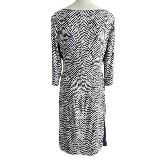Lauren Ralph Lauren Chevron-Print Sheath Dress Sz 10 - Picture 4 of 10